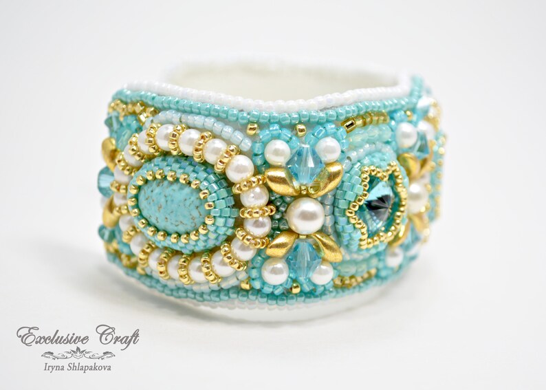 Tutorial Bead Embroidered Cuff Bracelet, Beginners Beading Tutorial