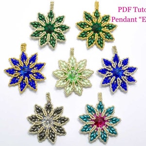 Christmas ornament pattern, Tutorial bead woven pendant, beginners beading tutorial, beading tutorial, beading pattern, PDF tutorial DIY