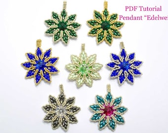 Christmas ornament pattern, Tutorial bead woven pendant, beginners beading tutorial, beading tutorial, beading pattern, PDF tutorial DIY