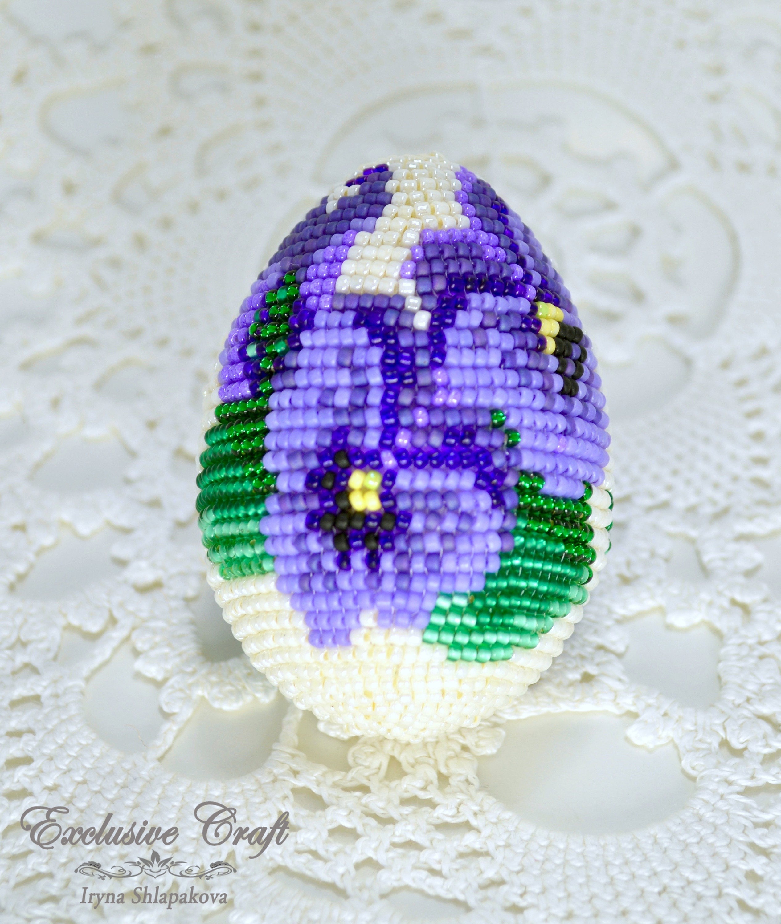Beaded egg Easter beaded egg souvenir beaded egg handmade Etsy