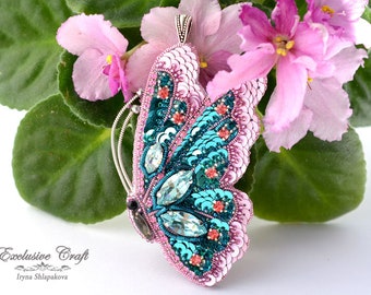 Kit + Zoom beading class Butterfly, virtual beading class, bead embroidery and Goldwork Zoom class, beaded Butterfly, Beading tutorial
