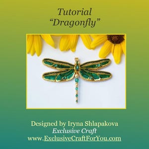 Beading PDF Tutorial Dragonfly pendant, easy to follow beading pattern Dragonfly, Dragonfly DIY pattern, Dragonfly beading tutorial
