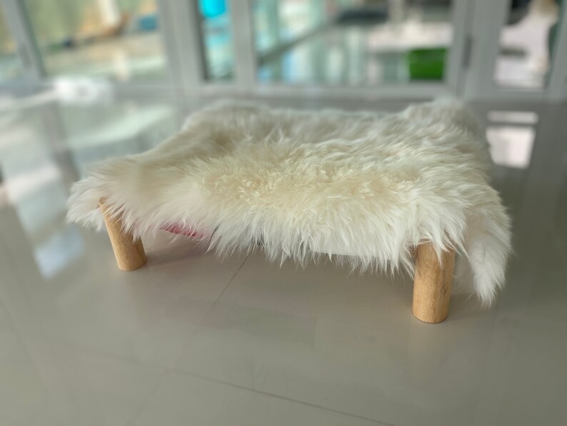 Square Shape size 50cm x 60cm 100/% Genuine Sheepskin Rug excluded Cat Bed