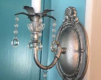 Cottage style Electric Wall Light Sconce Shabby Chic, Custom made to order. available in any finish