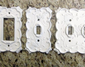 Metal Switch Plates, Rocker Plates Shabby Chic Switchplates styles in many colors ,made to order