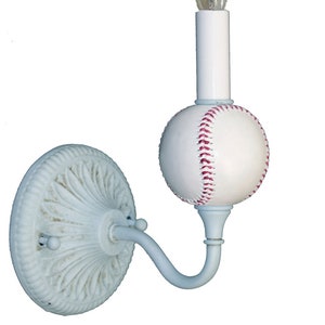 Baseball &quot;HOMERUN&quot; Sconce Light for Boys Bedroom, Nursery or Playroom