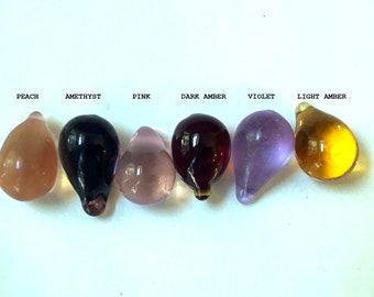 5 Vintage ~ Genuine Glass Grapes  Choice of colors Hand Blown 25mm Grape dangle prism drop suncatcher chandelier part ornament