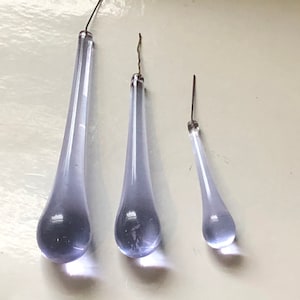 Vintage Genuine Murano Tear Drop Lavender Alexandrite Hand Blown Murano in 3 Sizes Drops dangle prism suncatcher chandelier part ornament