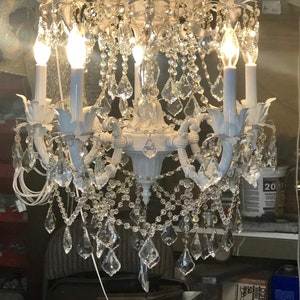 Angeli Chandelier-2 Tiered large Romantic Shabby Chic style available in 3 sizes and many finishes, custom made for you.
