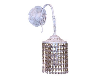 Gorgeous Izzy Crystal Sconce or hanging Light Pendant custom made to order