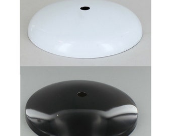 New DIY - Modern Shallow Gloss Black or White finish Steel Ceiling Canopy Plate - Pendant Light Fixture 5" diameter canopy
