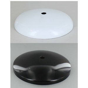 New DIY - Modern Shallow Gloss Black or White finish Steel Ceiling Canopy Plate - Pendant Light Fixture 5&quot; diameter canopy