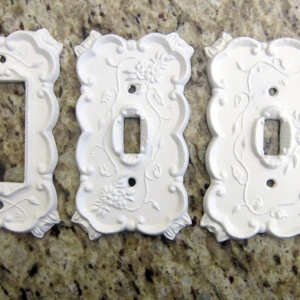 Metal Switch Plates, Rocker Plates Shabby Chic Switchplates styles in many colors ,made to order