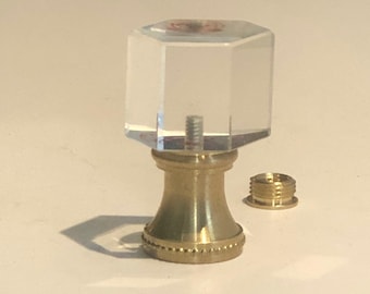LARGE DECORATED BRASS FINIAL LAMP TOPPER REPAIR PART REFURBISH