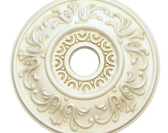 18" Diameter Ceiling Medallion for Chandelier or Fan. Available in many Finishes or Custom Color.