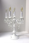 Candelabra light Chandelier Crystal Table Lamp, Candelabra Centerpiece, Dining Room, Mantle, Bedroom Lamp: More sizes available