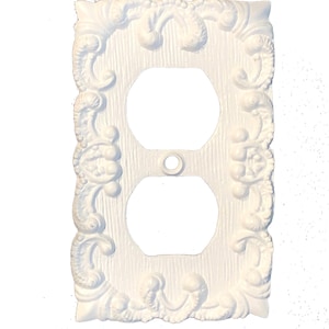Metal Outlet Cover Plate Shabby Chic outlet switch-plates  in many colors ,made to order.