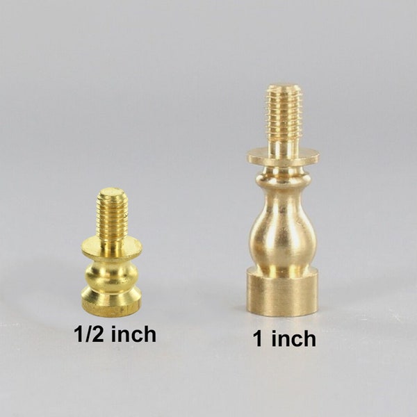 Lamp Shade Risers -Solid Unfinished Brass Risers fit on Lampshade Harps. Choice of 1/2 inch or 1 inch sizes.