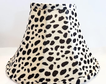 Handmade Bell shaped Cheetah print Table Lamp Shade soft back - fabric fully lined, 6"t x 14"b x 10"h