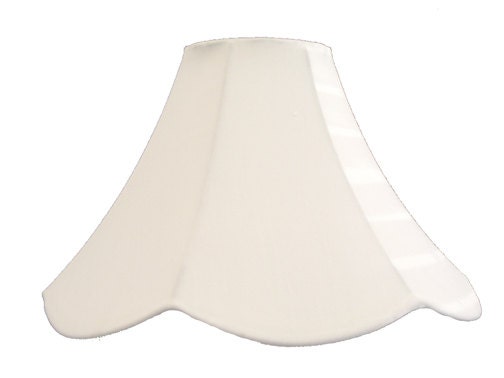 White Scalloped Bell Table Lamp Shade Perfect For Decorating