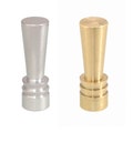 Solid Brass Art Deco tall Finials, Toppers, Nickel Plate or Unfinished Solid Cast Brass, 1-7/16" Tall, threaded 1/4"-27 fits standard harps