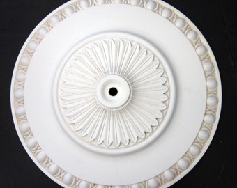 23" Ceiling Medallion in Shabby White finish, Available in any color.