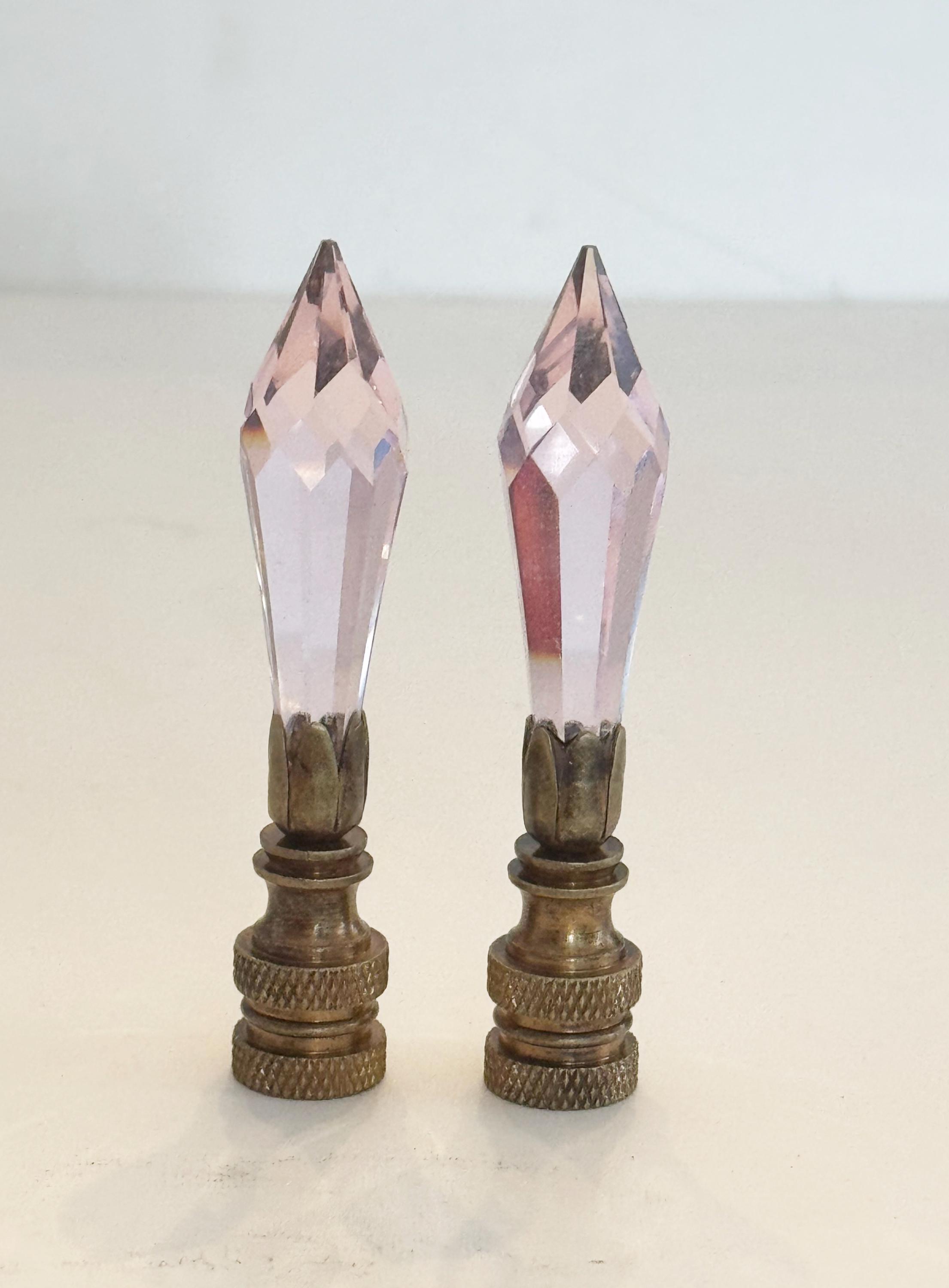 thumbnail image 2 of Buy Champagne Crystal Faceted Ball Lamp Finial 2-3/8\" Tall, Chrome... 2 of 10