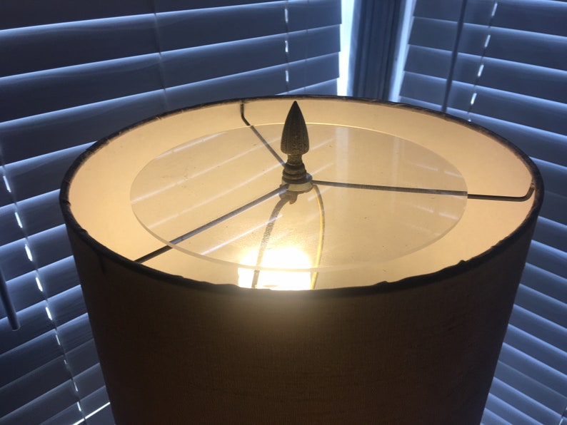 9 Diameter Round Clear Acrylic Fabric Lamp Shade Etsy