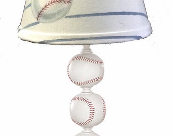 Baseball "HOMERUN" Lamp for Boys Bedroom, Nursery or Playroom