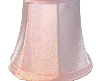 PINK Chandelier Shades Sconce Shade,  3"x 5"x 4.5"  Silk Bell Mini Clip on Full Frame lined Shade
