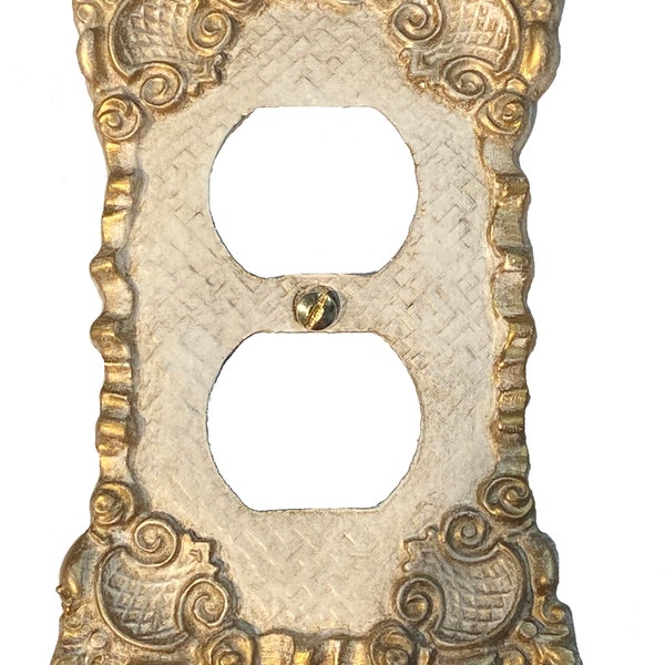 Metal Ornate Elegant Outlet Cover Plate Shabby Chic Outlet Switch-Plates in many colors to choose from ,made to order just for you.