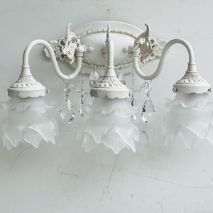Shabby Chic Bathroom Vanity Light, Bathbar or Vanity Light, Custom Made to Order Sconce image 6