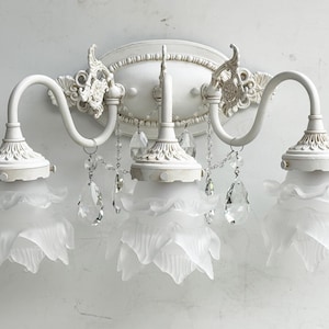 Lampada da toeletta per bagno in stile Shabby Chic, lampada da tavolo o da bagno, applique realizzata su misura