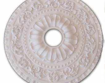 23.6" Diameter Empire Ceiling Medallion for Chandelier or Fan. Available in many Finishes or Custom Color.