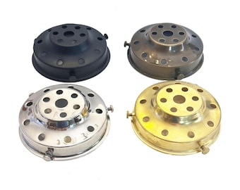 DIY -3 1/4" Fitter Lamp Shade Holder ~ Decorative Solid Spun Brass Choose from 4 finishes,  3 9/16" OD, 13/16" tall