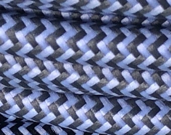 ZIG-ZAG Pattern Cotton Cloth Covered Electrical Wire - Braided Fabric Wire 18/2 AWG Industrial Retro Cord 2-wire Sold By The Foot