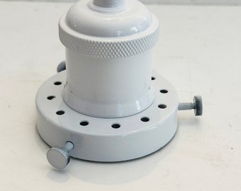 DIY Kit -Shade Holder, Cover and Socket ~ Decorative White powder coated Steel shade holder and socket with a 2-3/4" Fitter Shade Holder