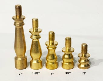 Lamp Shade Risers -Solid Unfinished Brass Risers fit on Lampshade Harps. Choice of 1/2 inch, 3/4 inch,  1 inch, 1-1/2 inch & 2".