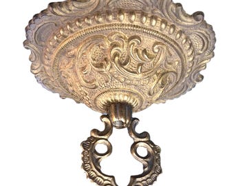 New gorgeous Victorian style unfinished cast brass ceiling chandelier canopy Spanish brass heavy canopy medallion