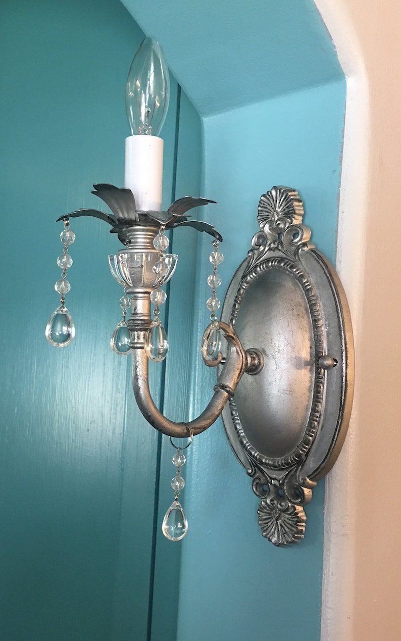 Cottage Style Electric Wall Light Sconce Shabby Chic Custom Etsy