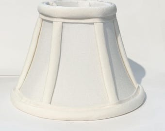 OFF WHITE Chandelier Shades Sconce Shade,  3"x 4.5"x 6"  Silk Bell Mini Clip on Full Frame lined Shade