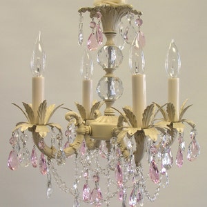 Sabrina Chandelier-Shabby Chic chandelier, girls nursery chandelier, Boho style available in 4 sizes and many finishes, custom made for you