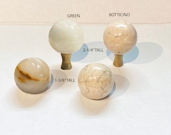 UNIQUE Handmade Vintage Onyx Marble Ball Finial in 2 sizes and colors  Custom Made to order.