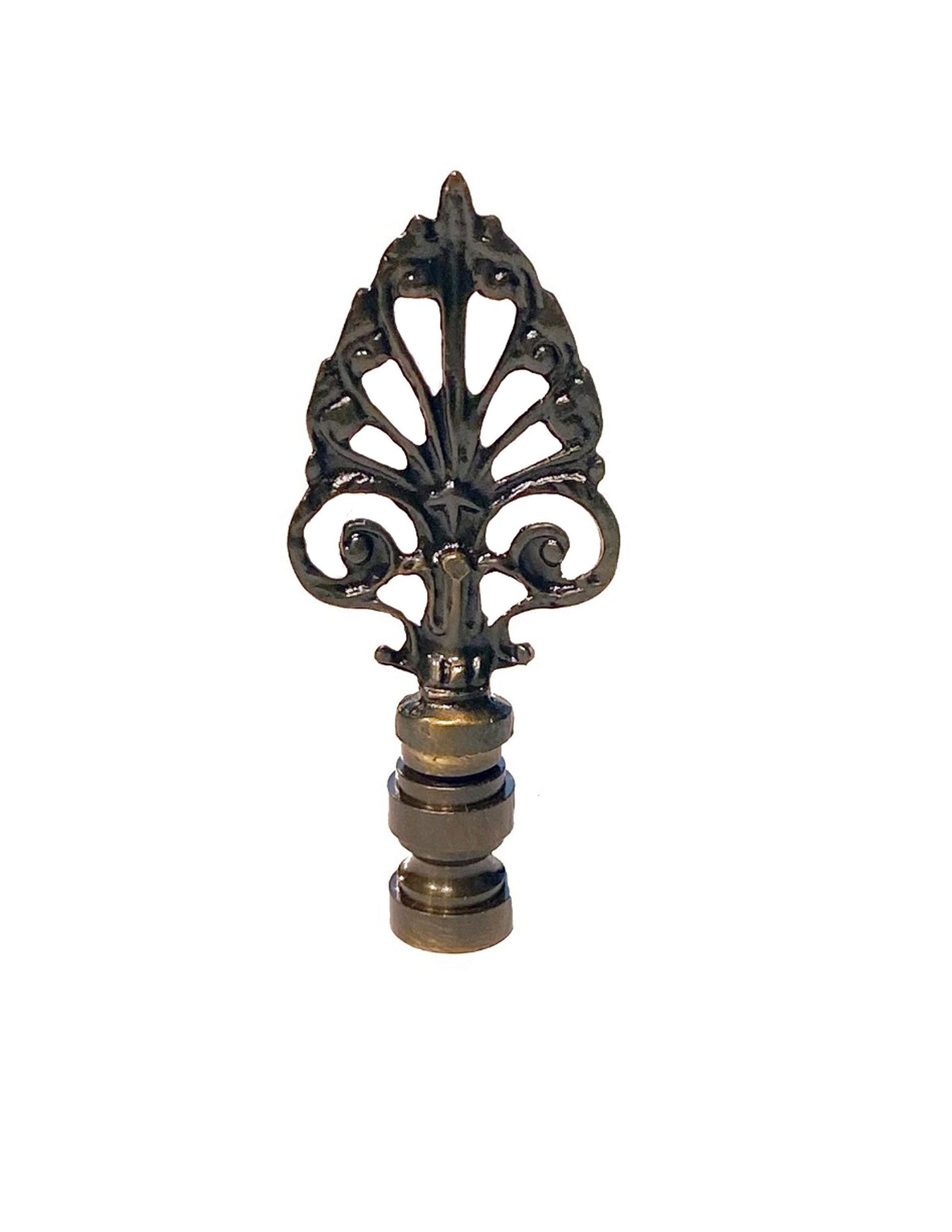 thumbnail image 2 of Oriental Dragon Cast Metal Lamp Harp Finial – 2 5/8 Inch, Antique Finish #LF077A 2 of 6