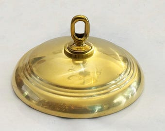 Modern Unfinished Brass Ceiling Canopy, Matching Screw Collar loop & hardware for hanging Chandeliers or Pendants, Canopy Kit