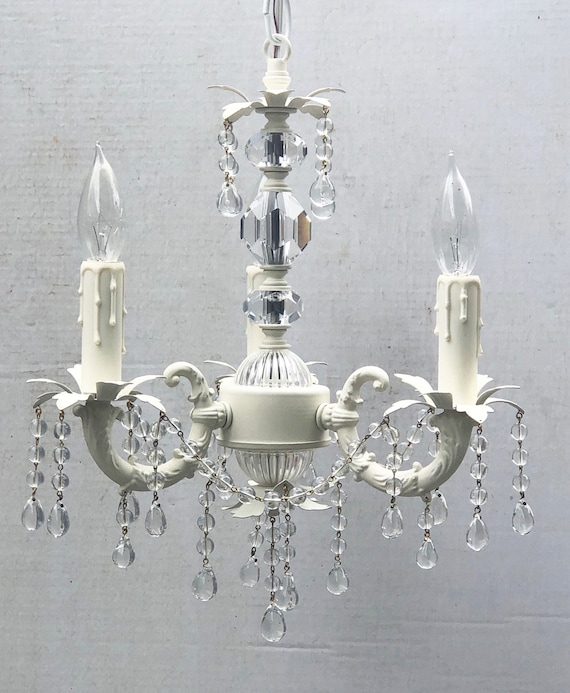 Shabby Chic Cottage Farm Style Mini Chandelier Perfect for a