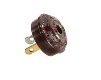 New DIY Vintage style Bakelite replica Acorn Early Electric Style Lamp Plugs in Black or Brown
