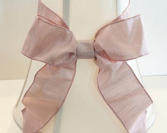 New-Table Lamp shades with Bows-  Handmade Custom Made to Order