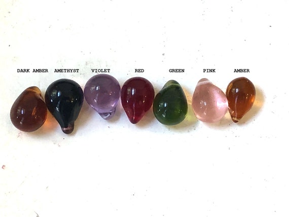 5 Vintage ~ Genuine Handmade Glass Grapes: Choice of colors Hand Blown 20mm Grape dangle prism drop suncatcher chandelier part ornament