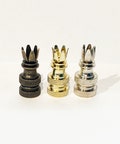 DIY Brass Lamp Finial Base. Create your own Unique Lamp Finial Polished Lacquered Brass, Chrome or Antique Brass Finial Base with 6 Prongs,